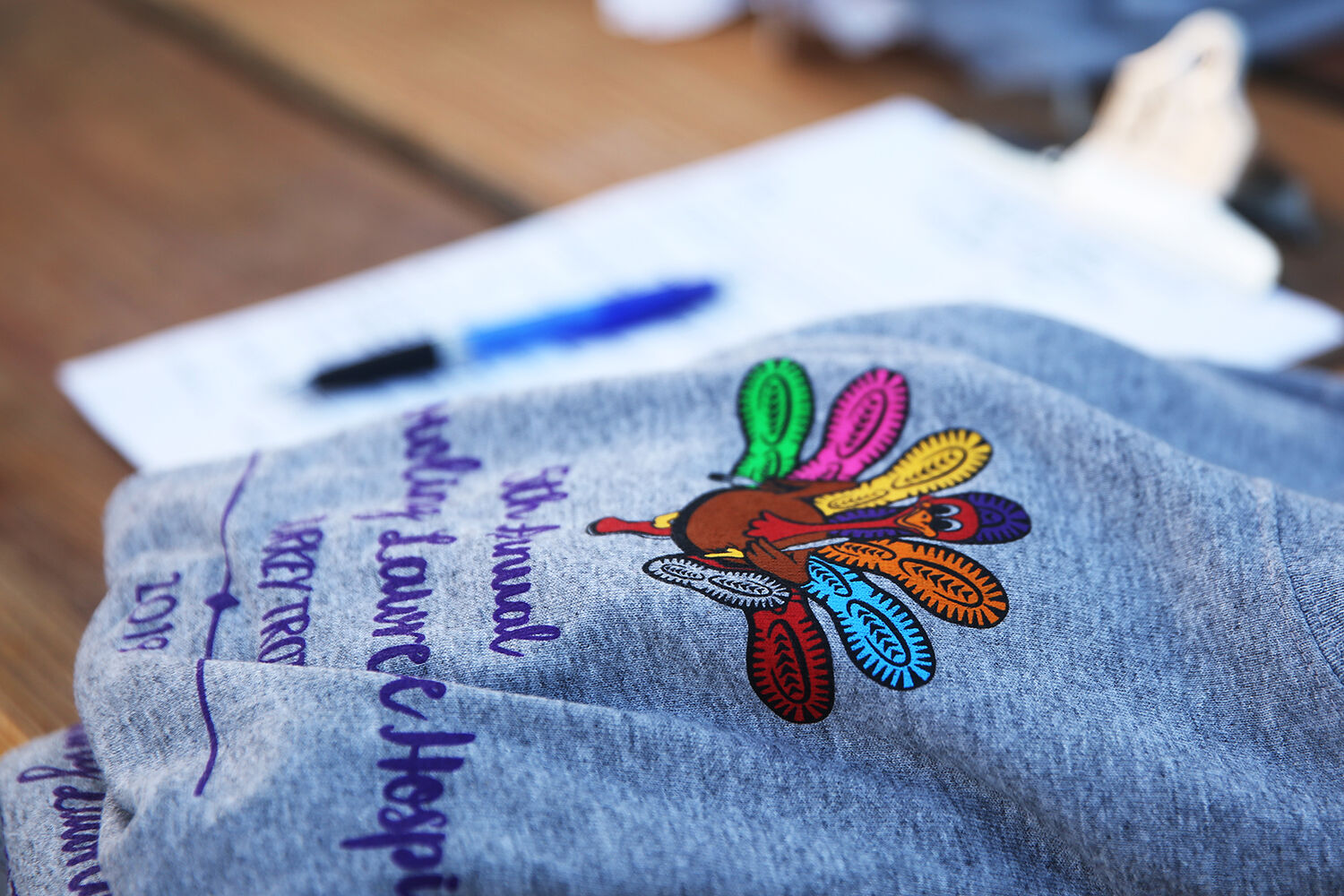 Long sleeved t-shirts were the special gift for participants